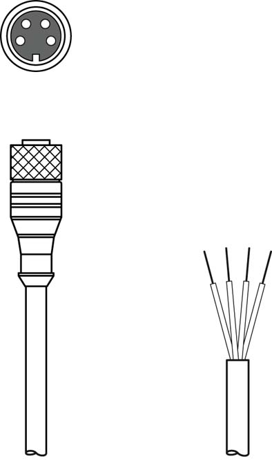 KD U-M8-4A-P1-150 - Connection cable 50130858