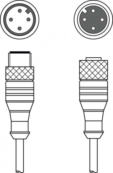 KDS U-M12-4A-M12-4A-P1-006-DP - Interconnection cable 50130763
