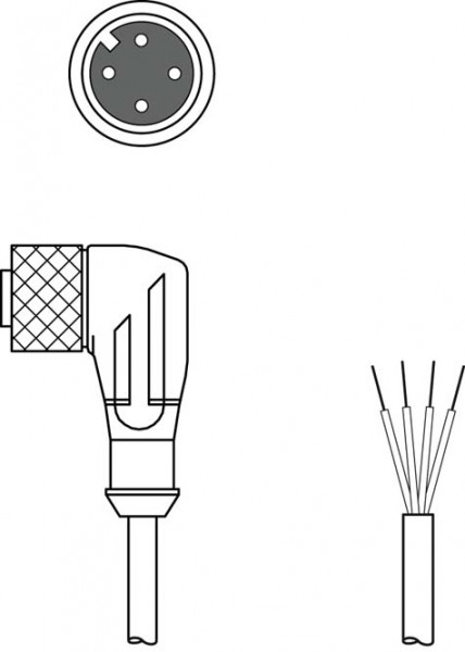 K-D M12W-4P-5m-FAB - Connection cable 50104573