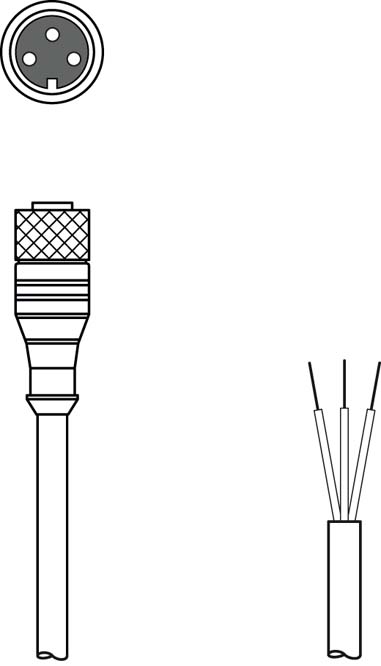 KD U-M8-3A-P1-050 - Connection cable 50130844