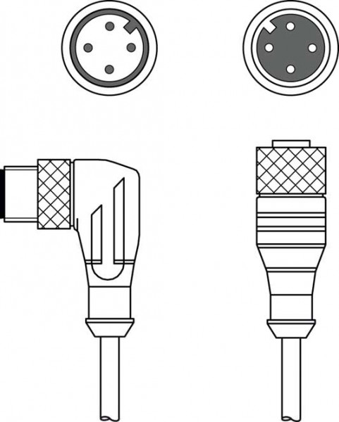 KDS U-M12-4A-M12-4W-P1-030 - Interconnection cable 50130760