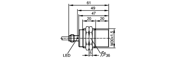 Индуктивные датчики: II7105  IIK3015-BPKG/I/2M