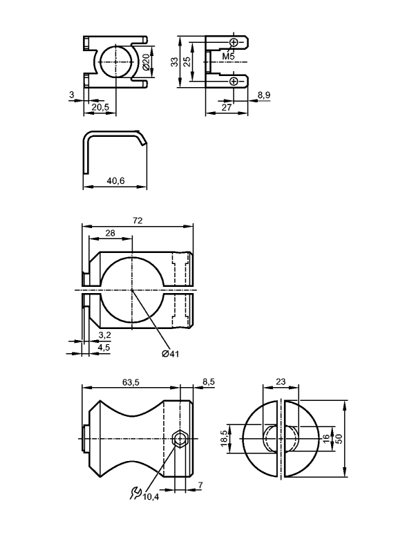 Принадлежности: E21255  MOUNTING SET FOR O5 ROD