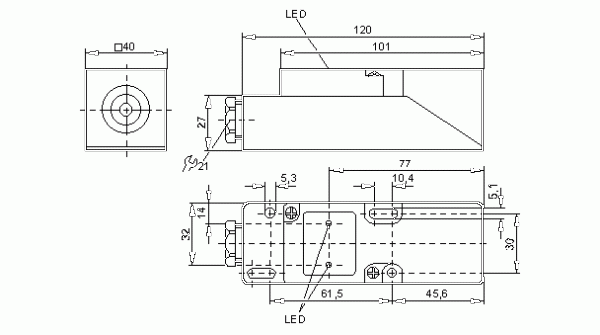 Индуктивные датчики: IM5022  IME3015BFPKG/2-LED
