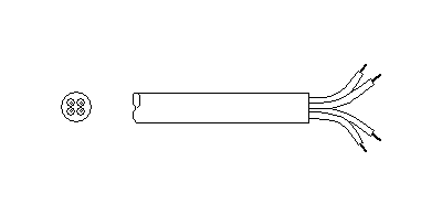 Принадлежности: E12256  CABLE/100m/PVC/4x0,34/ORANGE