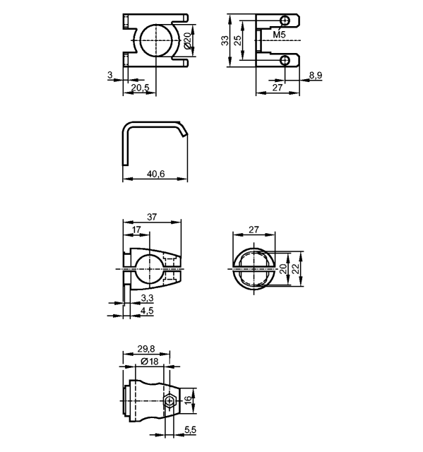 Принадлежности: E21230  O5 MOUNTING BRACKET 200