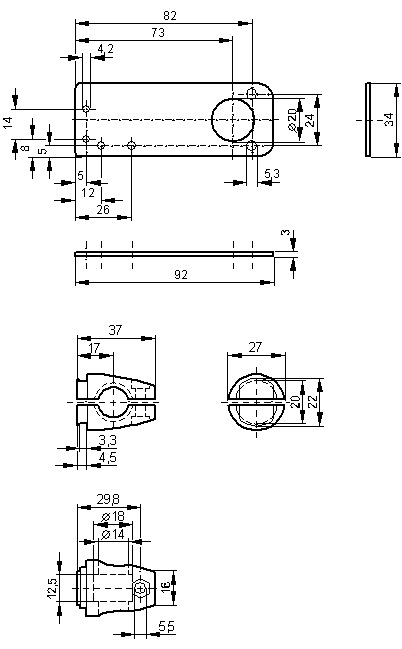 Принадлежности: E11134  MOUNTING BRACKET IF,IG,II