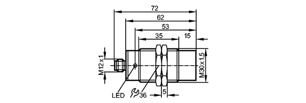 Индуктивные датчики: II5815  IIK3015UBPKG/SC/US-100-DPS