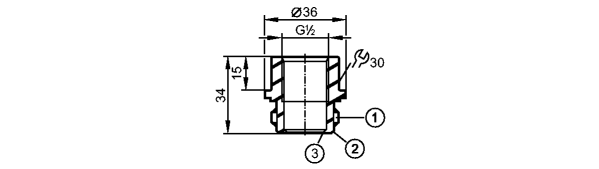Принадлежности: E33403  ADAPT G1/2-ASEPTOFLEX