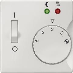 Cover plates for room temperature controllers, direct floor heating, DELTA style, titanium white, incl. intermediate frame - 5TC9261-1
