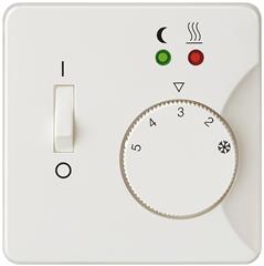 Cover plates for room temperature controllers, direct floor heating, DELTA style, platinum metallic, incl. intermediate frame - 5TC9261