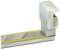 Data rail with connector for TH35-15 standard mounting rail, deep - 190/..4