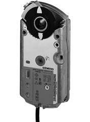 Rotary air damper actuator AC/DC 24 V / DC 0…10 V, 7 Nm with spring return 90/15 s, cable halogen-free - GMA161.1E/09H - S55499-D156