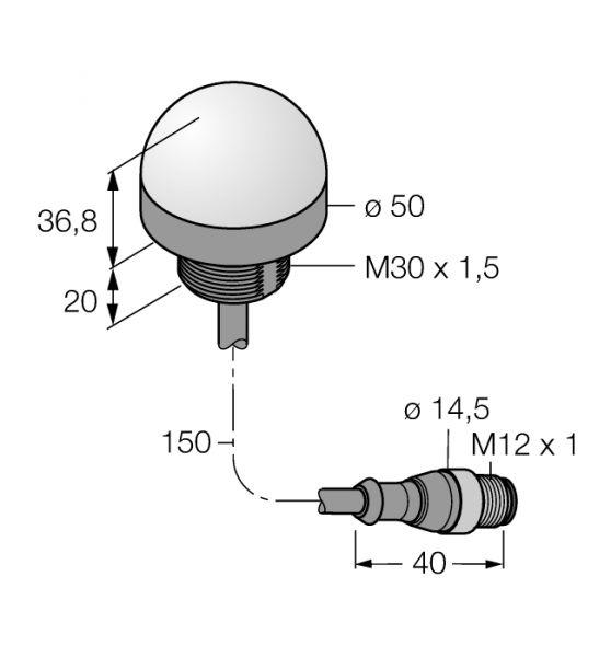 светодиодный индикатормаяк - K50LRGY6PQP
