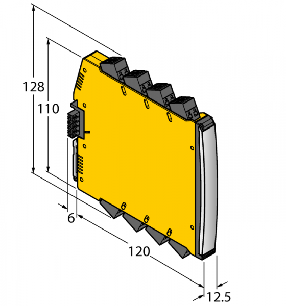 аналоговый синал трансмиттера2-канальный - IMX12-AO01-2I-2I-HPR/24VDC/CC