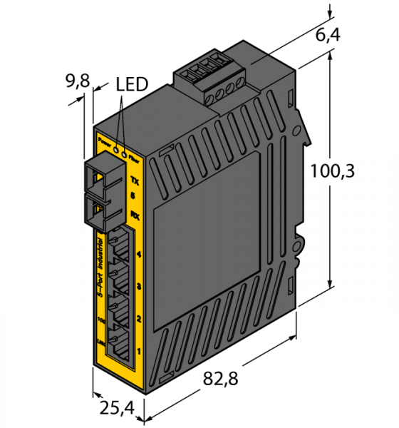 Промышленный EthernetНеуправляемый переключатель - SE20-84XT-RJ422-FO