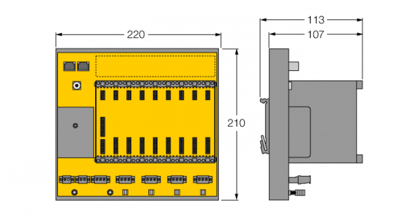 FOUNDATION™ fieldbus Модульная стойка для DPC системы - DPC-49-4RMB