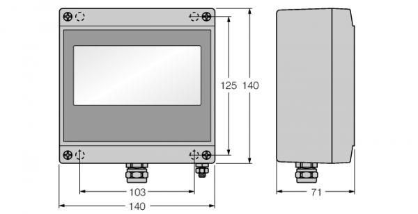PROFIBUS-PAдисплей Fieldbus, 3 канальный - FD-48-T317/EX