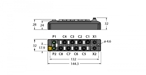 Компактный модуль ввода/вывода для Ethernet8 дискретных выхода 0.5 А - TBEN-S1-8DOP
