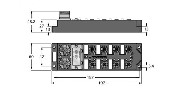 Модуль ввода/вывода I/O Module для DeviceNet12 цифровых pnp-входа4 цифровых выхода, 2 А - FDNL-S1204H-0153