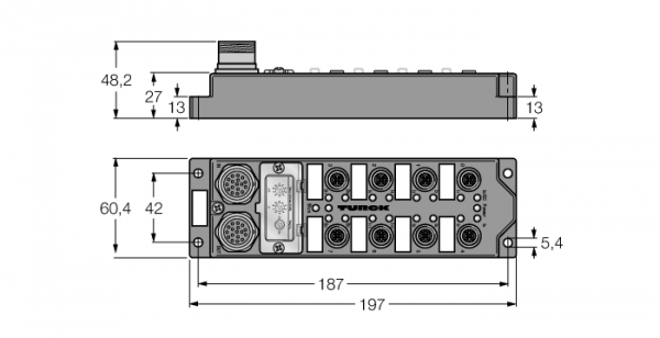 удобные станции fieldbus для PROFIBUS-DP12 цифровых pnp-входа4 цифровых выхода, 2 А - FLDP-IOM124-0001