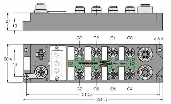 удобные станции fieldbus для PROFIBUS-DP16 конфигурируемых цифровых каналаpnp входы/выходы 1,4 A - FXDP-XSG16-0001