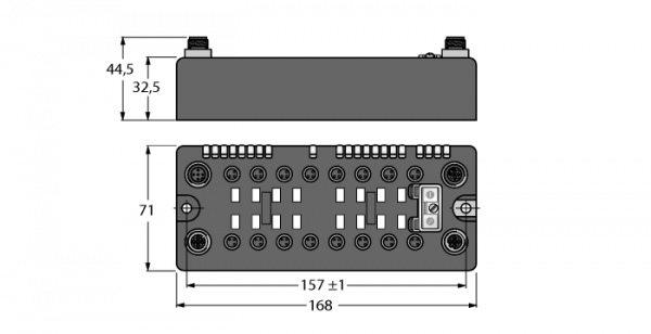 компактная станция промышленной шины BL для DeviceNet™8 digitale PNP Eingange und 8 digitale PNP Ausgange - BLCDN-16M8LT-8DI-P-8DO-0.5A-P