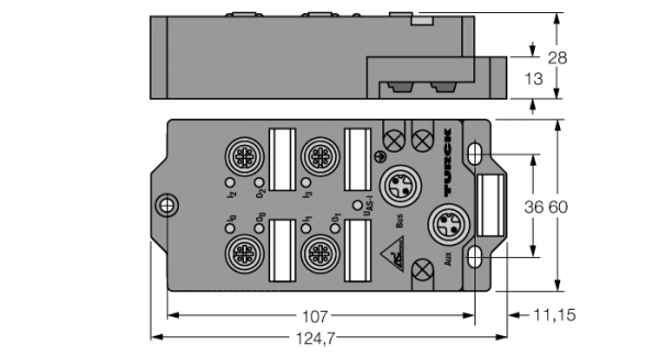 удобные станции fieldbus для PROFIBUS-DP4 входа, 3 выхода - FAS4-CSG43-A