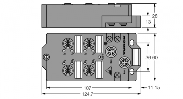 удобные станции fieldbus для PROFIBUS-DP4 входа, 4 выхода - FAS4-CSG44-A