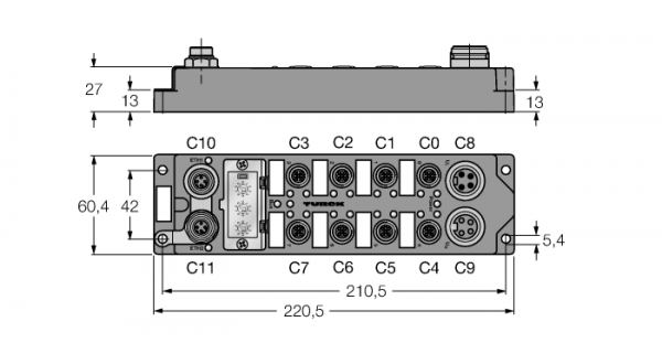 Compact multiprotocol I/O module for Ethernet16 цифровых выходов, 2 А - FGEN-OM16-4001