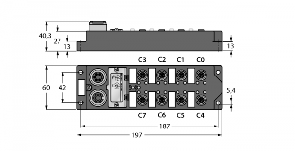 Модуль ввода/вывода I/O Module для DeviceNet8 цифровых pnp-входа8 цифровых выходов, 0.5 А - FDNL-CSG88-T