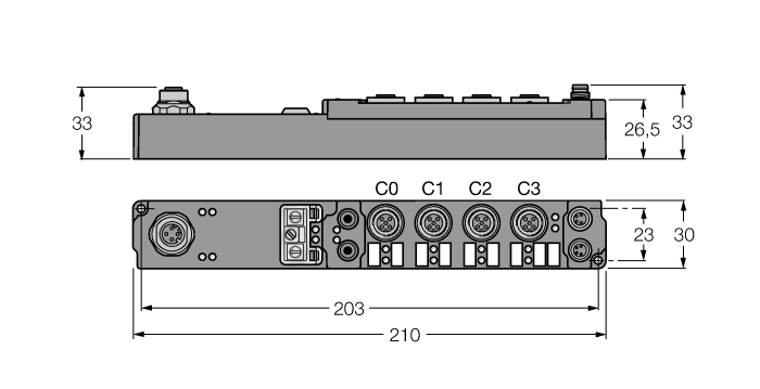 соединительный модуль piconet® для Modbus TCP4 цифровых входных фильтров, 3 мс4 цифровых выходов, 0.5 А - SENL-0404D-0002