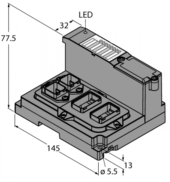 шлюз для системы ввода/вывода BL67 Шлюз AIDA для PROFINET IO (IRT) - BL67-GW-PN-AC