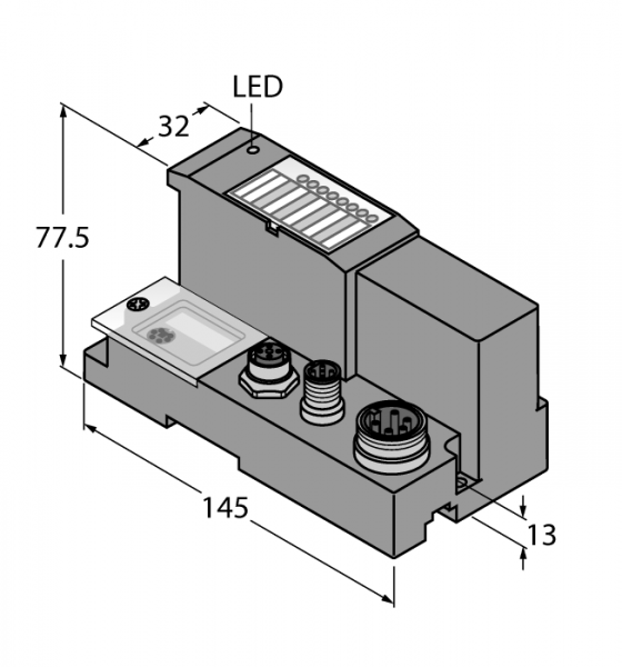 шлюз для системы ввода/вывода BL67 Интерфейс для PROFIBUS-DP (DPV0/DPV1) - BL67-GW-DPV1
