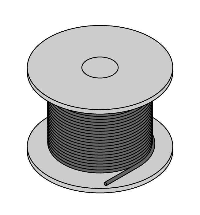 Кабель привода/датчика, ПВХкабель в бухтах - CABLE3x0.34-SH-PVC-BK-500M/TEL