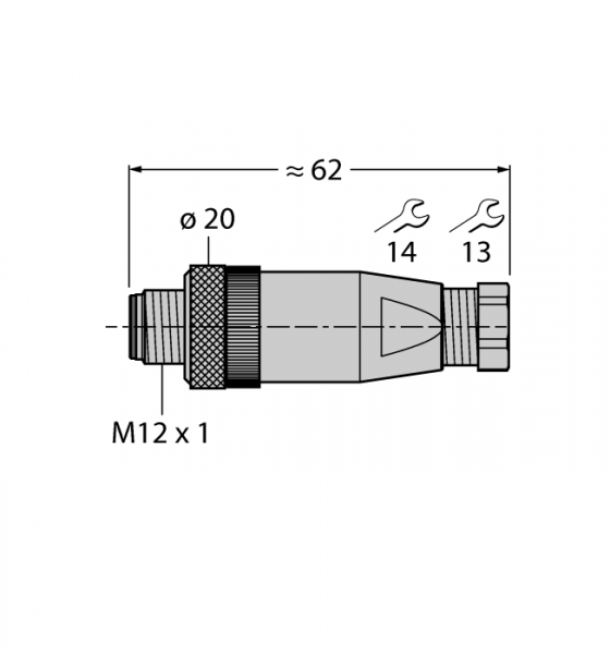 Круглый разъем M12 x 1Вилка, прямая, под индивидуальные характеристики - BS8141-0/PG9
