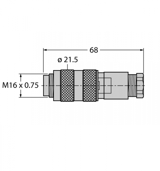 Круглый разъем M16 x 0,75Вилка, прямая, под индивидуальные характеристики - BS6-0