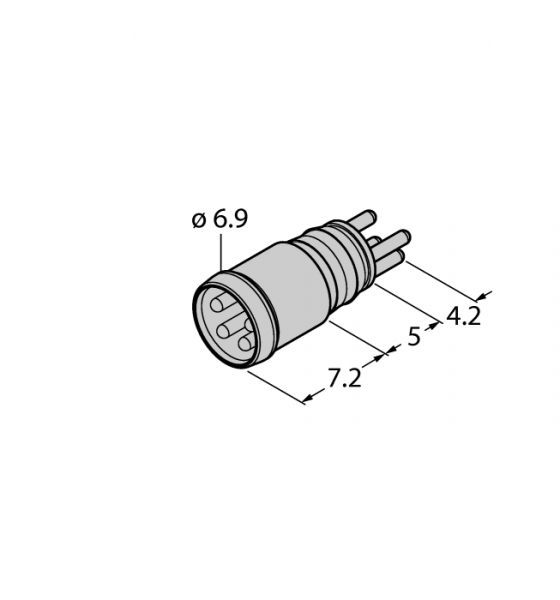 M8 x 1 / O мм круглый разъемO 8мм, тип включения - ESP4SP