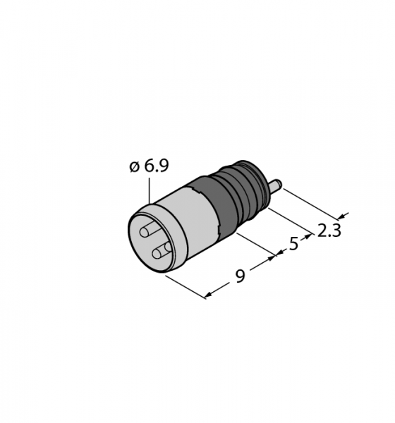 M8 x 1 / O мм круглый разъемO 8мм, тип включения - ESHP4P