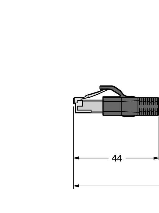 Кабель Industrial EthernetОболочка кабеля PUR - RJ45S-RJ45S-4414-5M