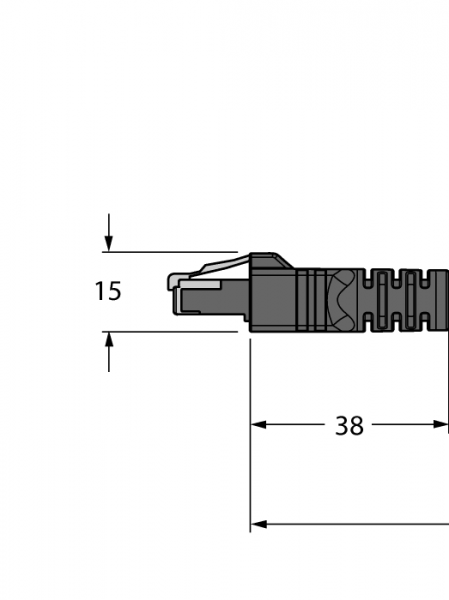 Кабель Industrial Ethernetоболочка кабеля PVC 8-полярный - RJ45S-843-15M