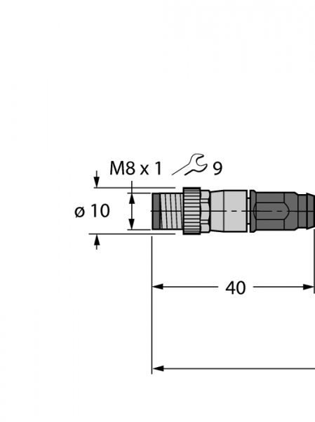 Кабель Industrial EthernetОболочка кабеля PUR - PSGS4M-PSGS4M-4414-0,5M
