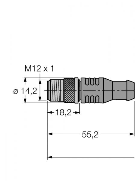 PROFIBUS кабель: оболочка кабеля PUR - RSSW-RKSW456-1M