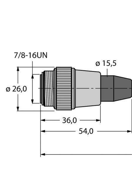 сила кабеля:оболочка кабеля PUR 5-полярный - RSM52-4M