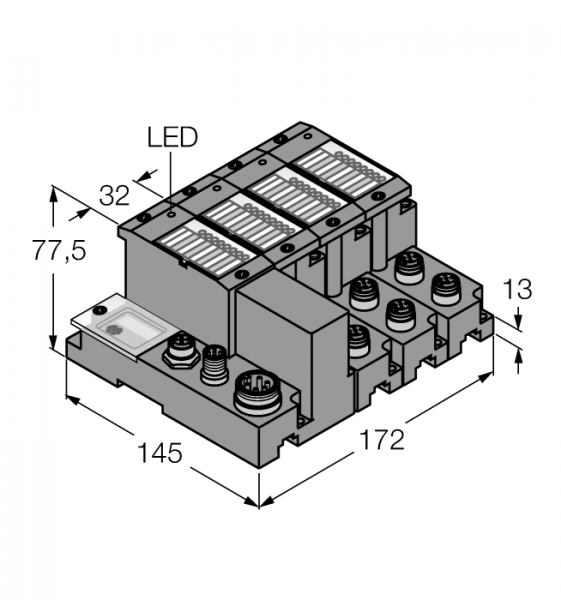 Комплект для коммуникации входов/выходов через Profibus DPV1 в IP67 - TI-BL67-DPV1-S-6
