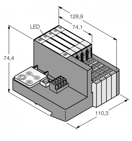 Комплект упрощенного ввода/вывода для PROFINET IO в IP20 - TI-BL20-EN-PN-S-8