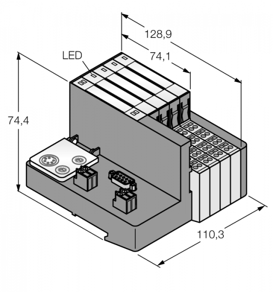 Комплект для Profibus DPV1 в исполнении IP20 - TI-BL20-DPV1-8