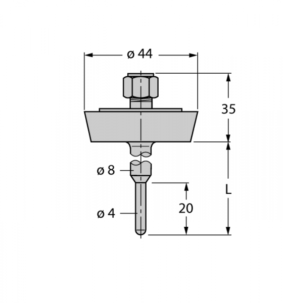 Детектирование температурыЗащитные гильзы - THW-3-DN25K-A4-L050