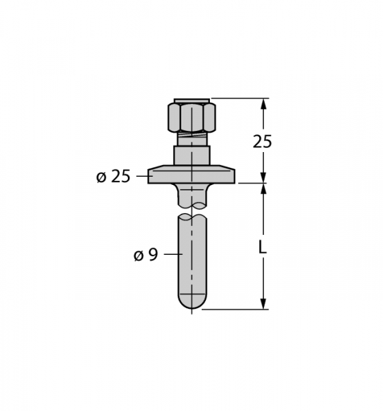 Детектирование температурыЗащитные гильзы - THW-6-TRI3/4-A4-L100
