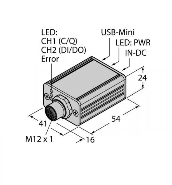IO-Link мастер 1.1 со встроенным USB портомОдноканальная работа в режиме IOL или SIO - USB-2-IOL-0002